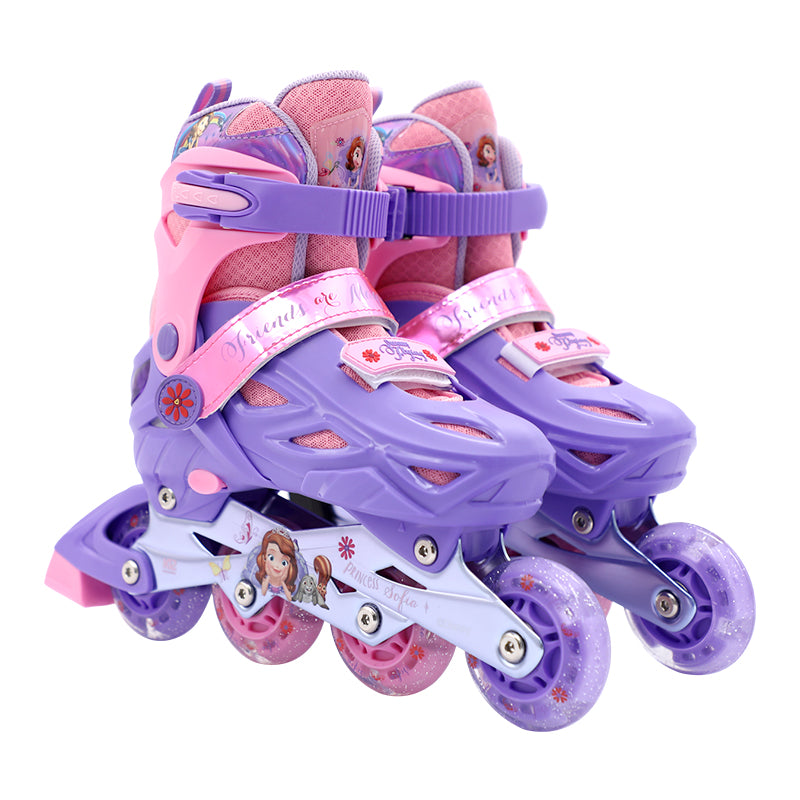 Disney Frozen Sofia Kids Roller Skate Combo Set Pink 2024 New Design