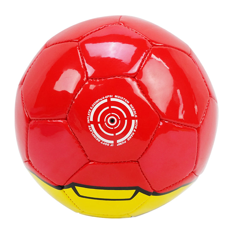 3D Size 2 Soccer Ball Marvel Iron Man 15cm Children Sports Ball Recreative Indoor Outdoor Ball for Kids Toddlers Girls Boys Children School