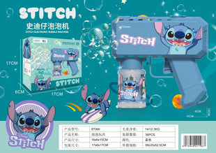 Disney official licensed bubble machine cute Stitch series bubble gun with sound and light bubble toy