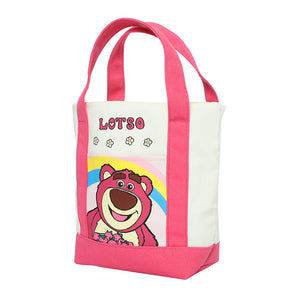 Disney Lotso Canvas Handbag Capacity Bento Lunch Box Bag Shopping Bag Handbag