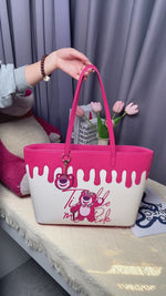 Load and play video in Gallery viewer, Disney Lotso Shoulder Tote Bag Fashion Bag Luxury OOTD Style DH22168-LO

