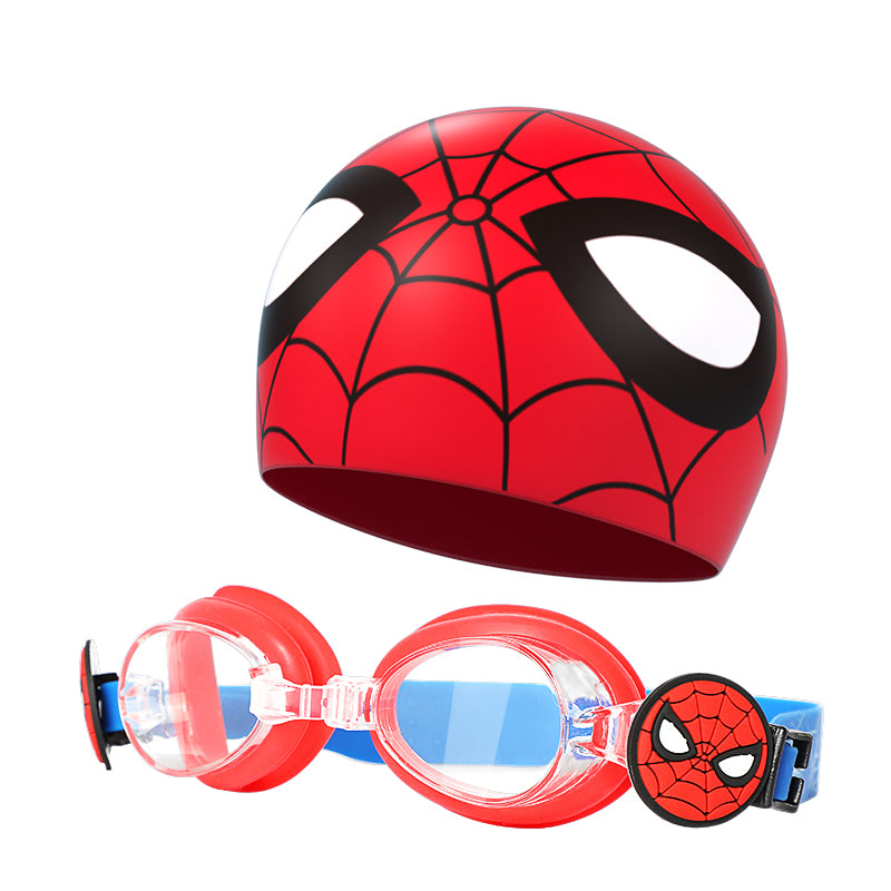 Marvel Spiderman 2022 Swim goggles swim cap swim mask kickboard float board swim trainer bag swim combo set