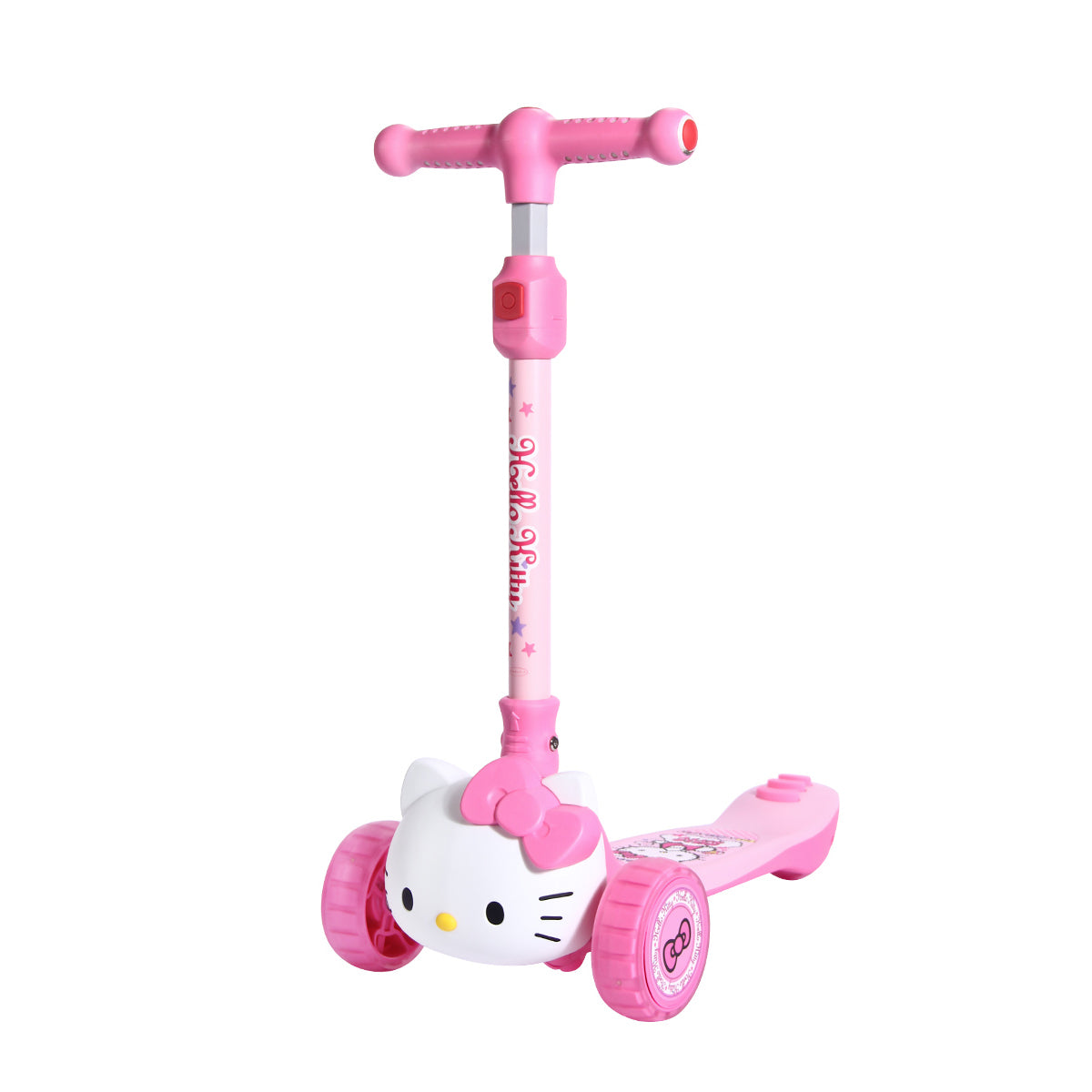 Hello Kitty 21339 Foldable 3D Three wheels scooter with seat with push handler